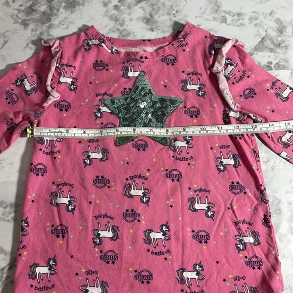 365 Kids from Garanimals Pink Long Sleeve Dress Sleeve Girls Shirt Size 7